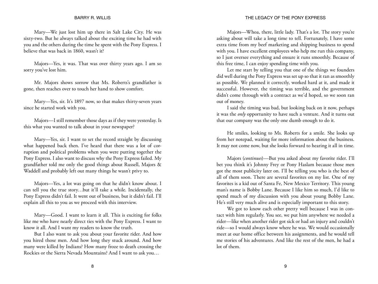 Chapter One preview page 5 from The Legacy of the Pony Express